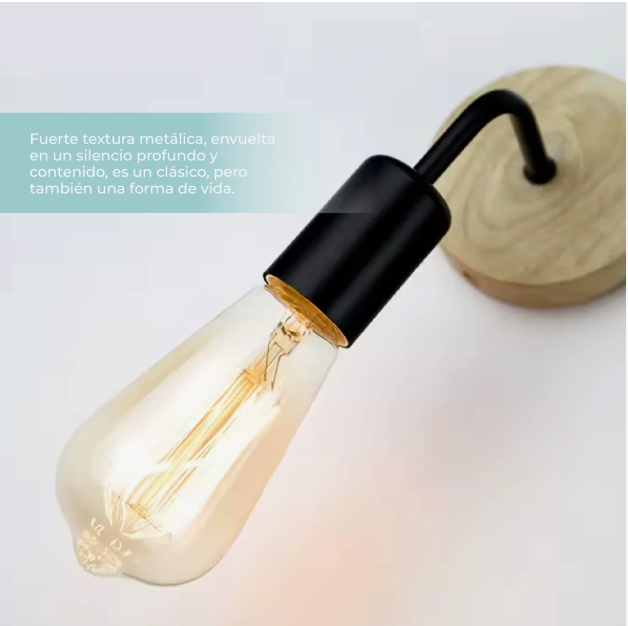 Lampara LamparAplique Vintag Basic Negro